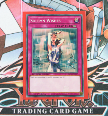 YuGiOh Trap Card Solemn Wishes SBC1-ENH17 1st Edition Common | eBay