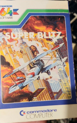 Super Blitz (1983) Commodore 64 (Tape, Manual, Box) working classic 8-bit