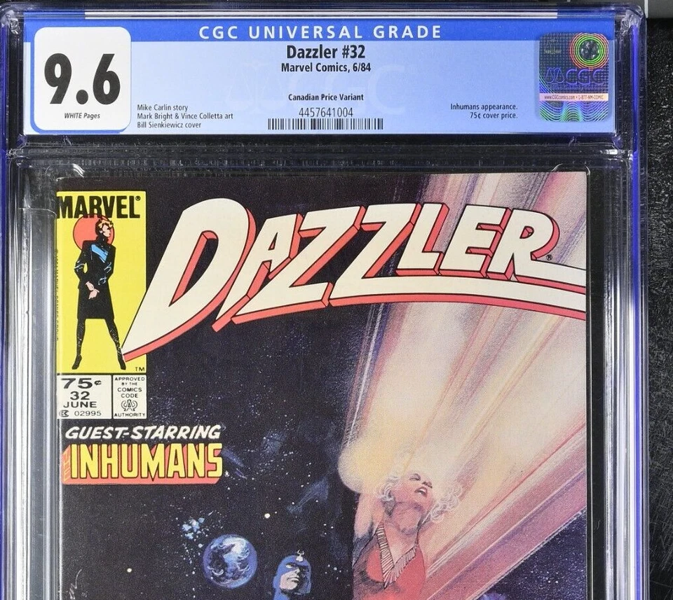 Dazzler #32 1984 CANADIAN Variant Price Only 1 Census Sienkiewicz Cover CGC 9.6 - Image 4 of 4