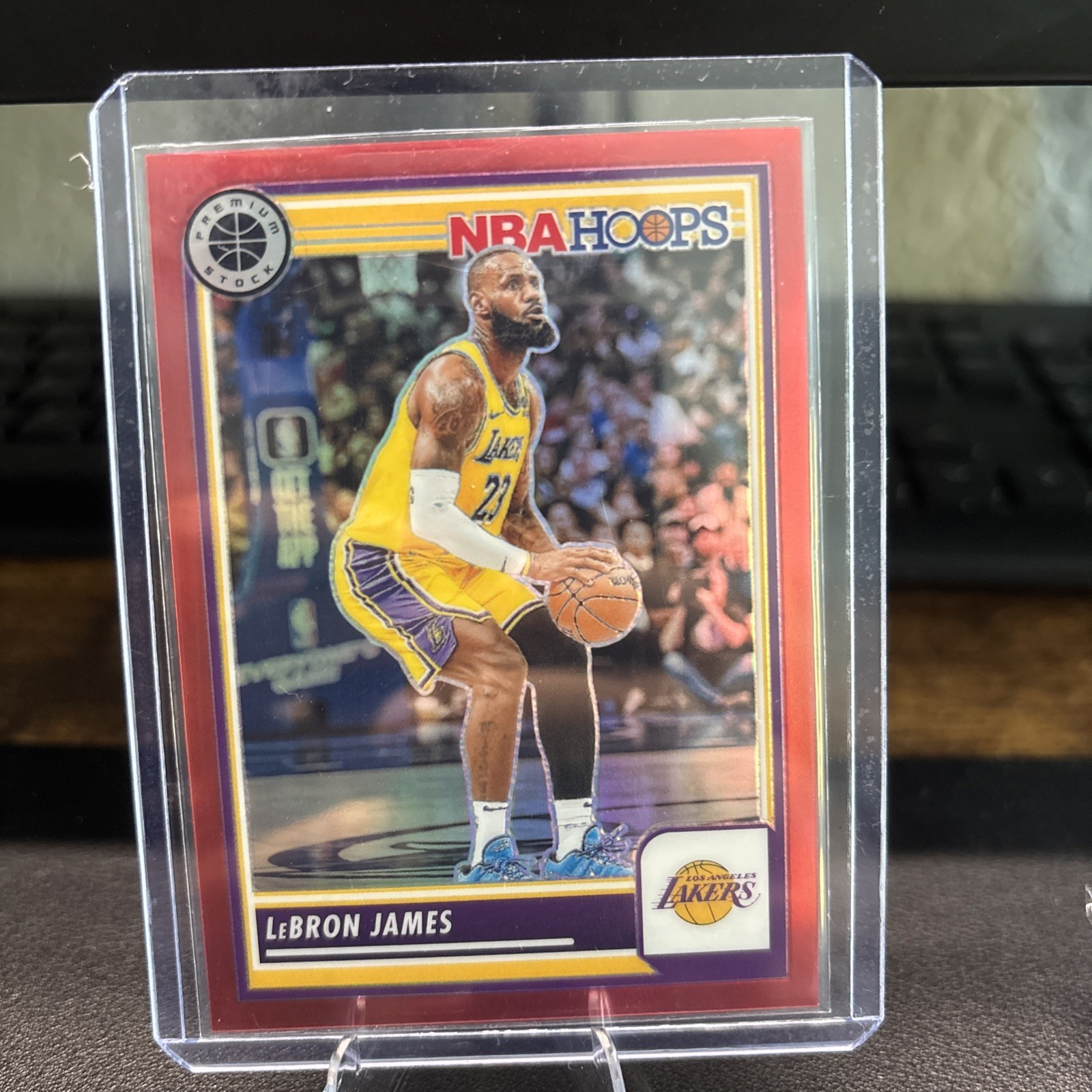 2023-24 Panini NBA Hoops Premium Stock - Red Prizm #149 LeBron James /275
