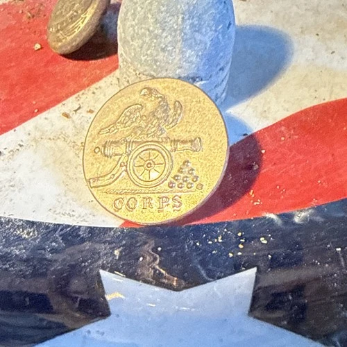 Pre Civil War 💥 🇺🇸 💣 Gilt Artillery Coat Button By W H Jones