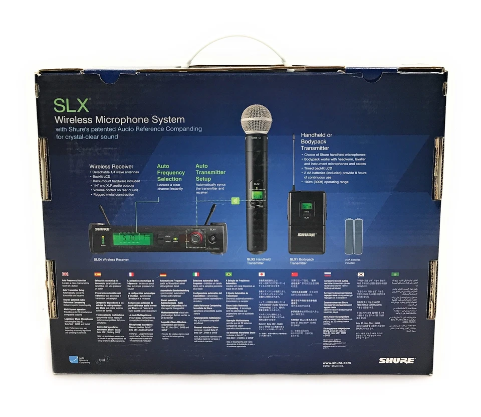 NEW Shure SLX SLX124/85-SM58 L4 Band Wireless Vocal & Lavalier Microphone System - Image 4 of 4