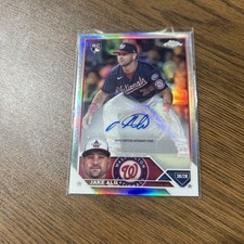 2023 Topps Chrome Update Series - Autograph Jake Alu #AC-JAL Refractor /499 (RC)