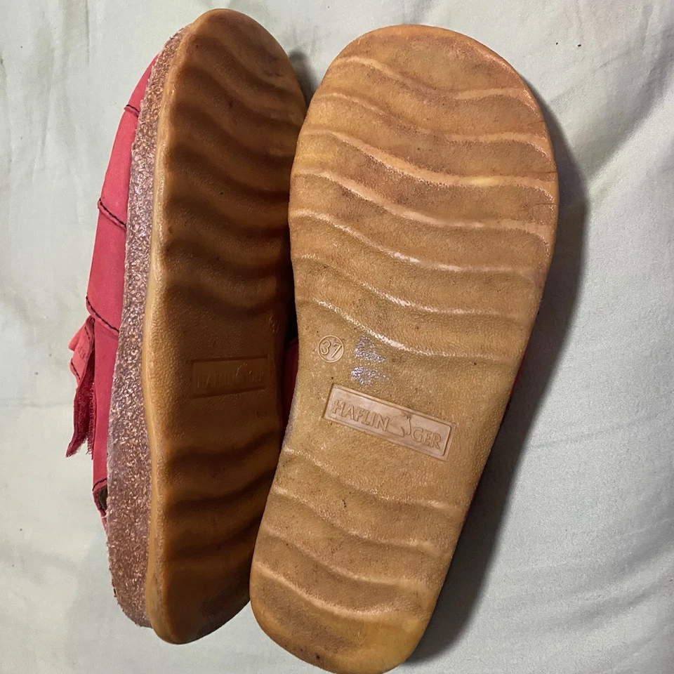 Sandalias Haflinger para mujer rojas quemadas punta abierta súper bonitas talla 37/6,5 Foto 4 de 4