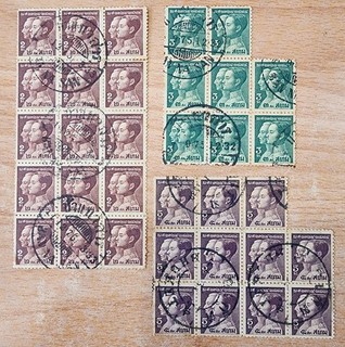 Thailand stamps blocks used