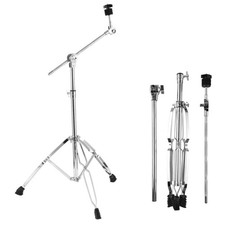 Heavy-Duty Cymbal Straight Boom Stand Double Braced Thicken Alloy Support Rack.