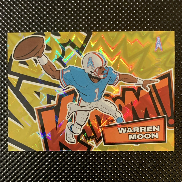 Panini 2025 Absolute Gold Kaboom! Warren Moon /10 #16 Houston Oilers Football
