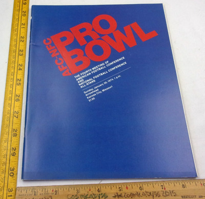 Garo Yepremian Ken Stabler Bob Griese John Hadl R Gabriel 1974 Pro Bowl program