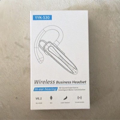 YYK-530 Wireless Bluetooth Ear-hook Headset, Noise Cancellation, Black/Silver