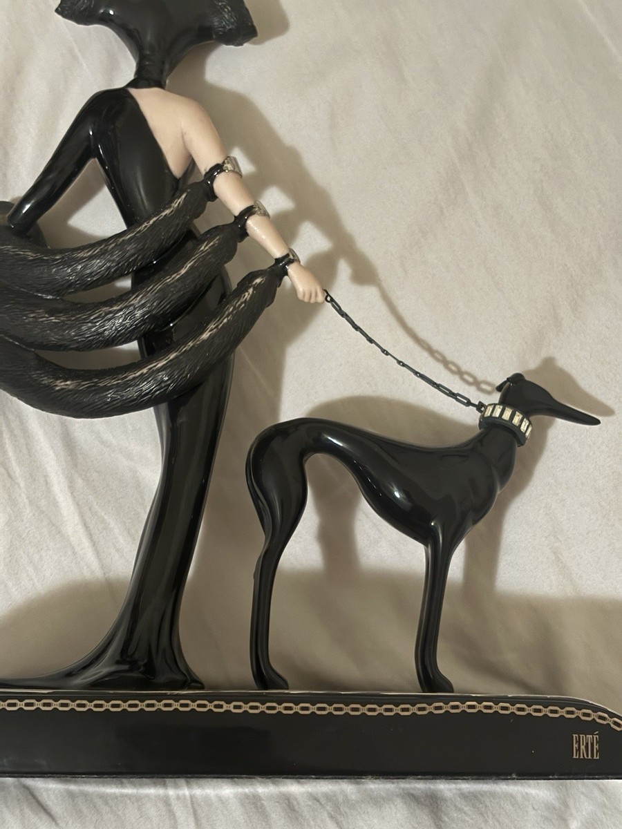 Franklin Mint House of Erte Porcelain Figurine Symphony In Black