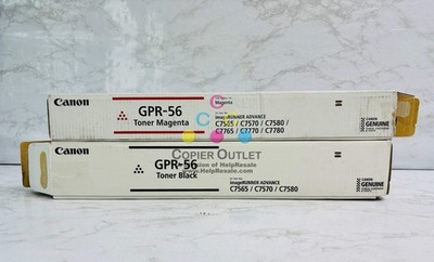 2 Open Genuine Canon iR Adv C7565,C7570 Magenta & Black Toner GPR-56, GPR56