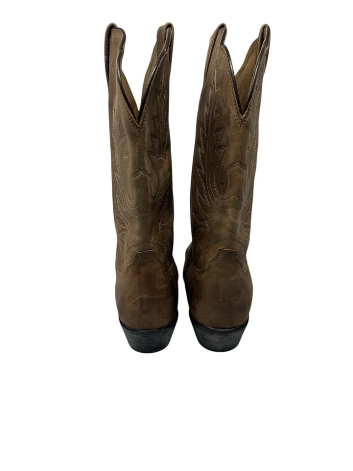 Y2K🤑ARIAT Heritage Western 👢Cowboy Boots 11B Distressed Leather Festival Yehaw - Image 3 of 4