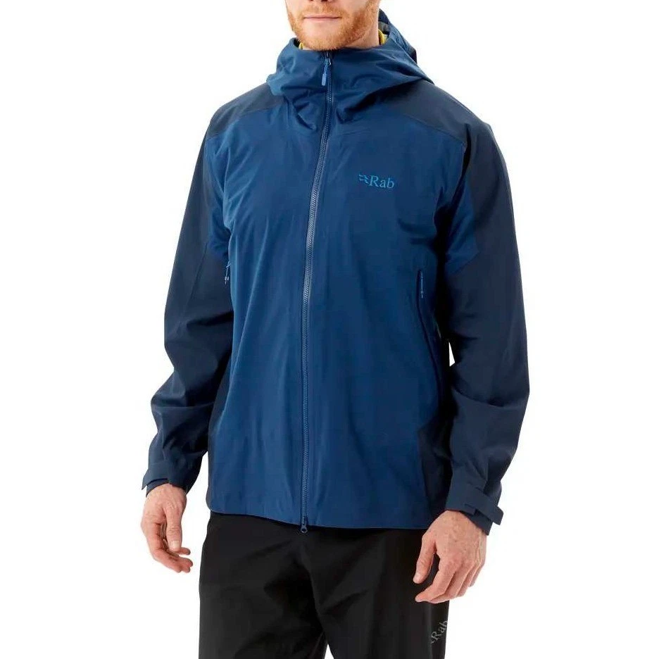 Rab Mens Kinetic Alpine 2.0 Jacket Nightfall Blue Waterproof Hooded Hiking Large
Opens in a new wind