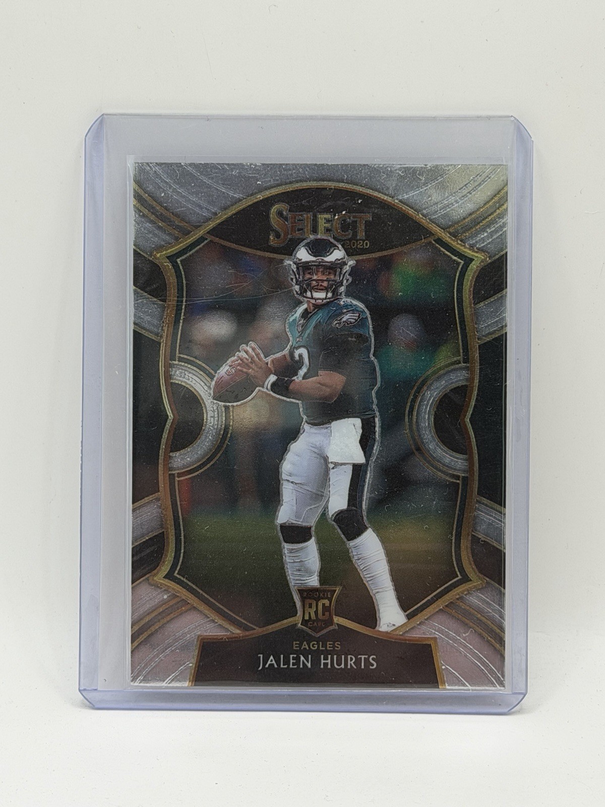 Jalen Hurts #50 Football Cards 2020 Panini Select trading card — raw and PSA graded price guide