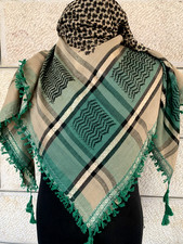 Original Palestinian Keffiyeh Shemagh Hatta 100 Cotton Desert Arafat Scarf RARE