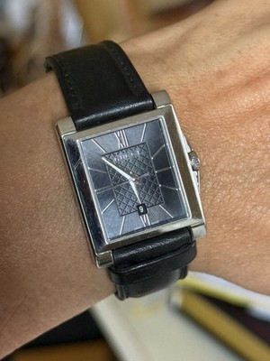 AUTHENTIC GUCCI G-TIMELESS RECTANGLE YA138404 Quartz STAINLESS STEEL LEATHER