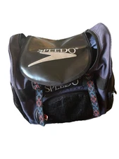 Vintage Speedo Large Blue Backpack Bag Swim Bag Sports 1990s See Description