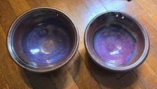 2 Handmade Studio Pottery Ramen Bowls w/ Chop...