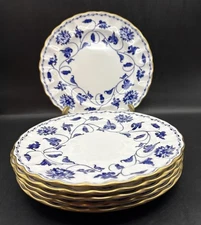 Spode Blue Colonel Bone China Bread And Butter Plate 6.25” Gold Trim England