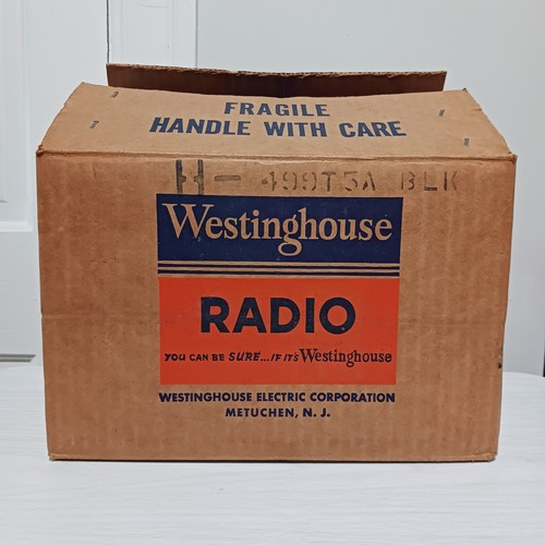 Vintage Westinghouse Radio Shipping Cardboard Box For Model H-499T5A Black