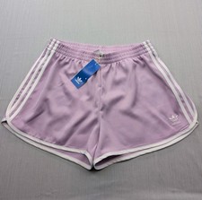 Adidas Originals Womens Track Shorts 3s Sprinter Classic Sz Medium Orchid New