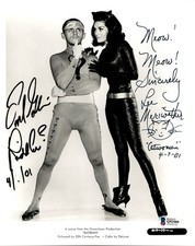 Lee Meriwether & Frank Gorshin Signed Batman The Riddler 8x10 Photo Beckett COA
