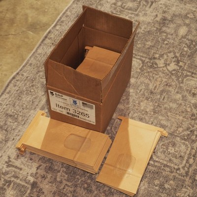 100-Pack Inches Mini Size Natural Kraft Paper Bags for Bakery Cookies Treats