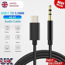 Aux Cable USB Type C to 3.5mm For Samsung iPhone Car Stereo Audio Adapter Jack