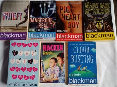 Malorie Blackman x 7 Thief Dangerous Reality Love Hurts (SIGNED) Hacker Pig Dare