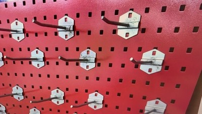20pk 3'' Shelf Rack Hook 4 Steel Display Panel Pegboard Hanging Auto Body Clamps