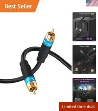 15FT Dual Shielded RCA Male to Male Cable - Immersive Audio Experience