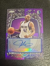 2025-26 Topps Chrome SignatureStyle Jerry Stackhouse #SS-JSH Purple Refractor/75