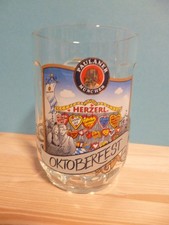 Glas Bierkrug 0,5 L Paulaner M&uuml;nchen  Oktoberfest 2014  - Herzerl