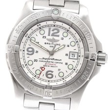 BREITLING Super Ocean A17390 Date Silver Dial Automatic Men's Watch_921549