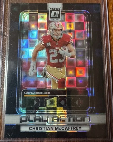 2025 Donruss Optic - Christian McCaffrey Play Action Black Pandora /149 49ers