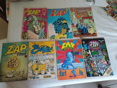 7 Zap Comics Lot #0, 1, 4, 5, 6, 7, 8 Reader Copies, See Description Adult Apex