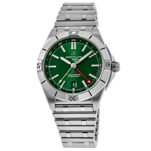 New Breitling Chronomat Automatic GMT 40 Green Dial Men's Watch A32398101L1A1