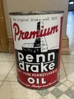 VINTAGE METAL PA OIL CAN PENN DRAKE PURE PENNSYLVANIA OIL BUTLER PA OLD OIL CAN