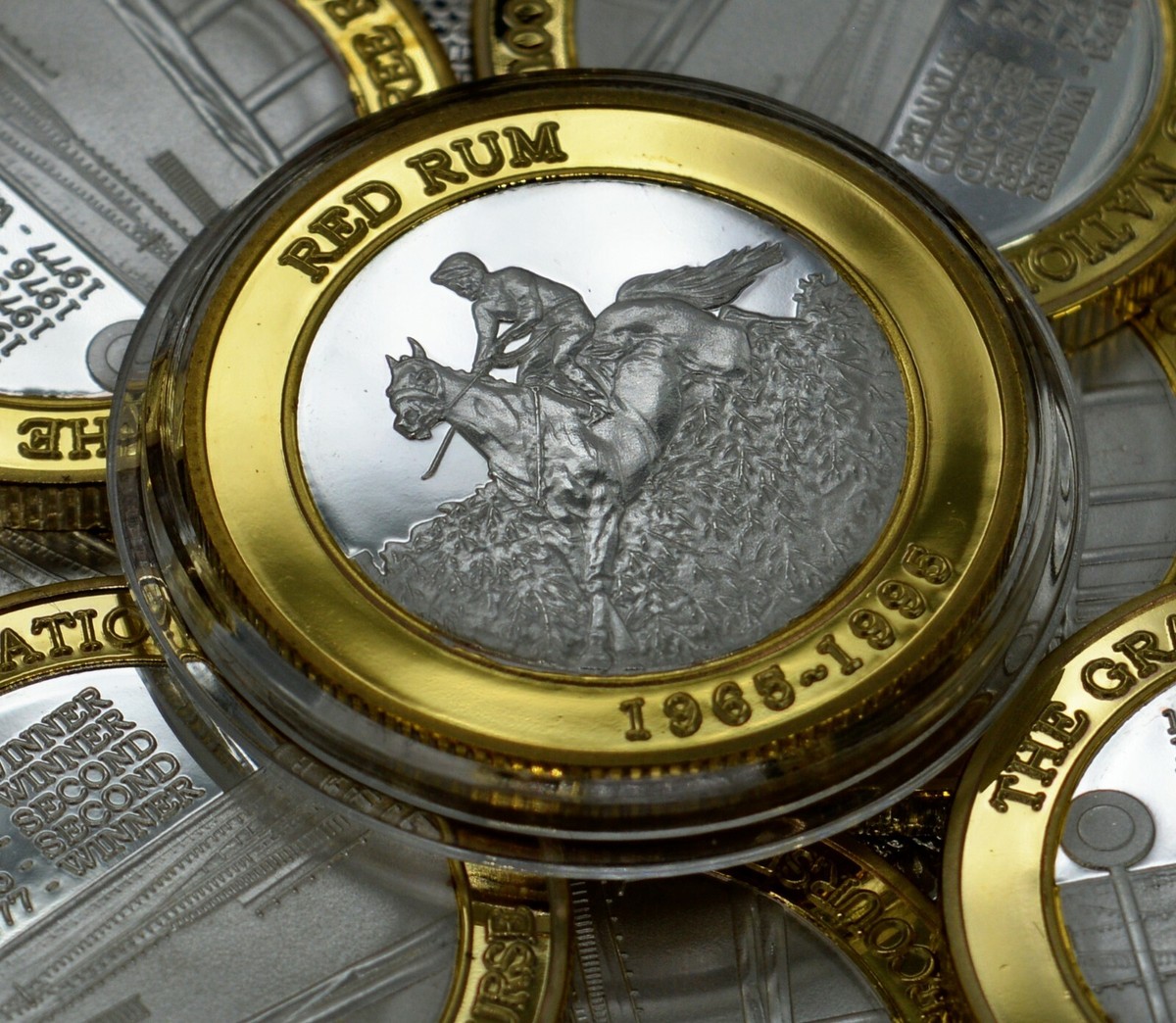 RED RUM Grand National Commemorative Coin - Dual Metal Silver & 24ct Gold Plated