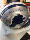 JOE SCHMIDT SIGNED AUTOGRAPHED DETROIT LIONS MINI HELMET HOF 73 Leaf COA
