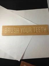 Hearth & Hand With Magnolia Brush Your Teeth Wall Art Sign Wood Plaque