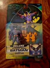 NEW BATMAN FOREVER DELUXE ATTACK WING BATMAN POWER FLEX ATTACK CAPE KENNER- MOC
