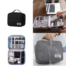 US 1 Pc Electronic Organizer Compact Travel Cable Bag USB Cord Charger Storage