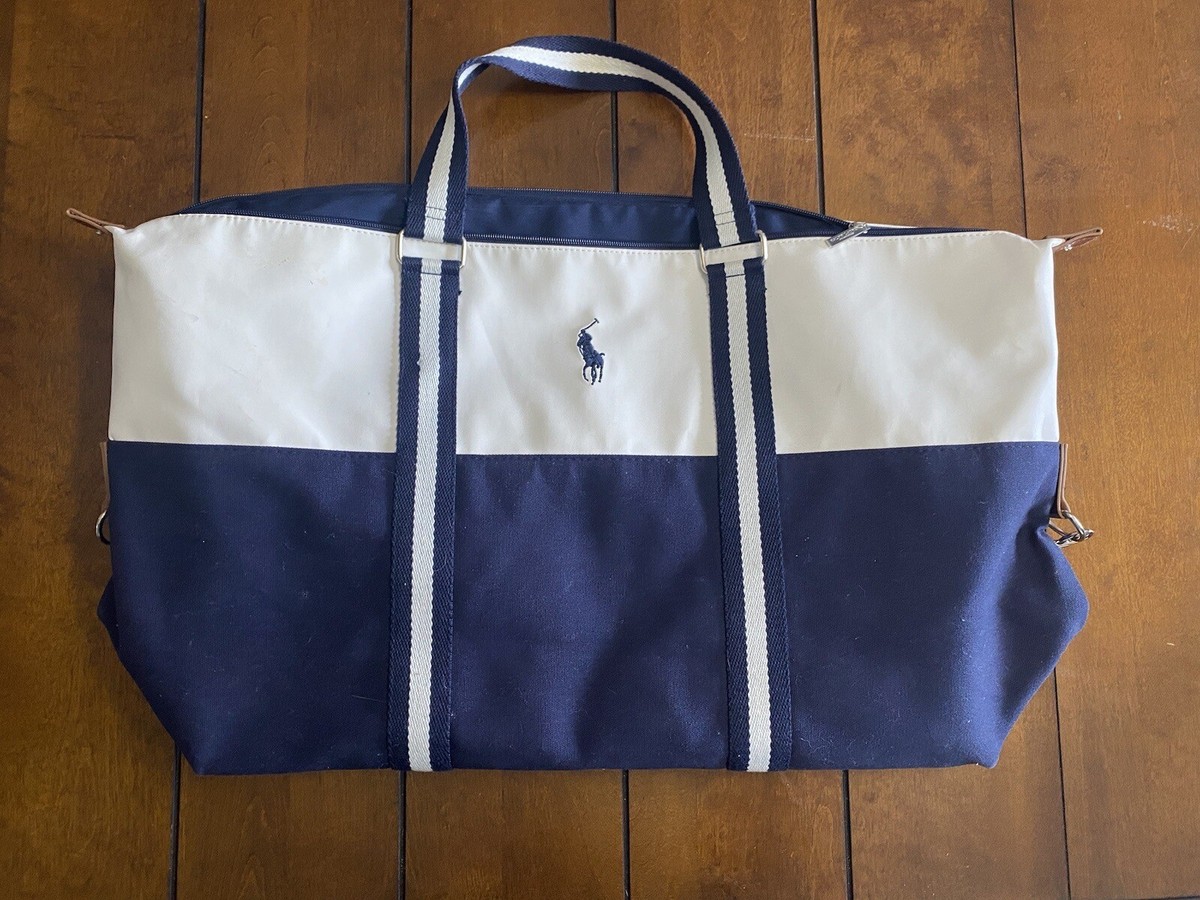 Polo Ralph Lauren Canvas Tote Bag Blue & White | eBay
