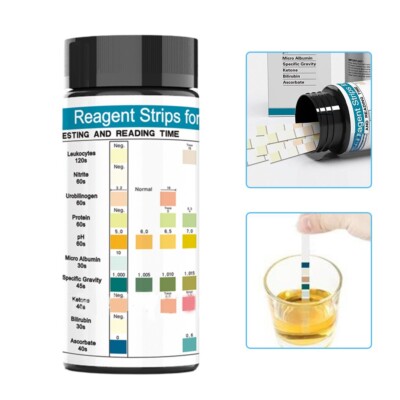 2026 100 Strips URS-10T Urinalysis Reagent Strips 10 Parameters Urine Test Strip