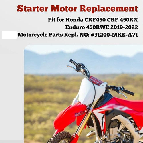 Démarreur Pour Honda CRF450 CRF450R 2019-2022 Pour Honda CRF450 CRF450RX 2019-20 - Foto 8