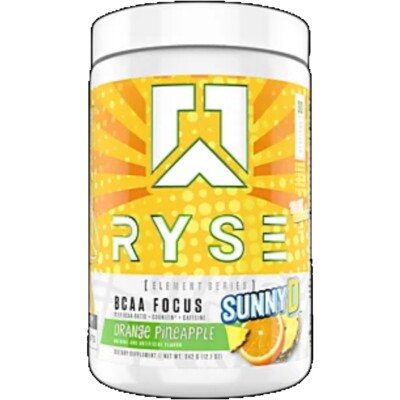 RYSE Element Series BCAA Focus Intra Post Workout Powder SUNNYD Orange Pineapple