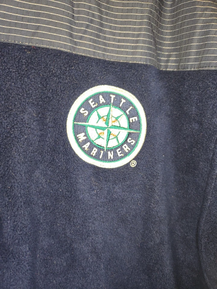 Vintage Seattle Mariners Jacket 1990's L MLB Pro Player Genuine 1/4 Zip Fleece - Image 4 of 4