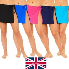 Scuba Womens Mix Match Plain Colour Swim Beach Skirt Wrap Cover Up Separates UK!