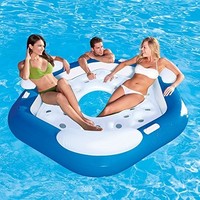 Inflatable Island Designer Lounger 3 Person Pool Chair Lilo Air Bed Mat Float Inflatable Island Designer Lounger 3 Person Pool Chair Lilo Air Bed Mat Float